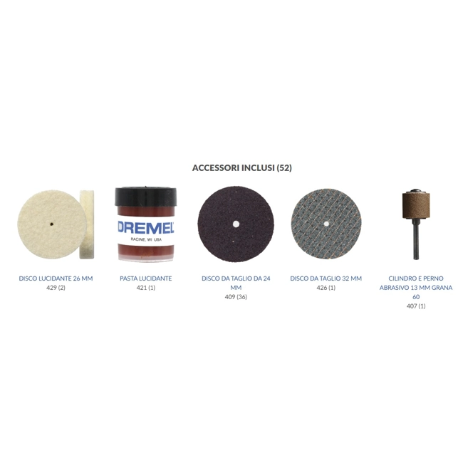 Vendita online Dremel 687JA set 52 accessori